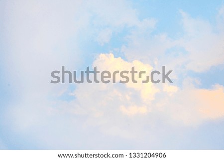 Bright sky with white clouds
