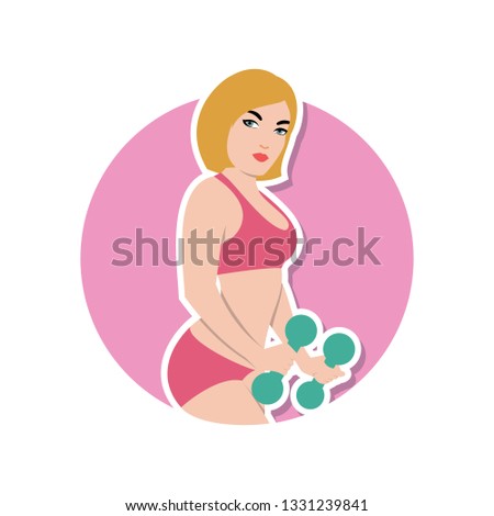 Woman Fitness Illustration