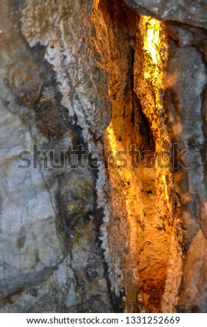 downside up view in a cave