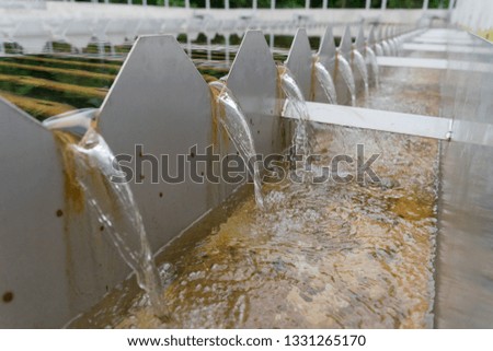 Water treatment plants of the Waterworks in Malaysia. Water purification.