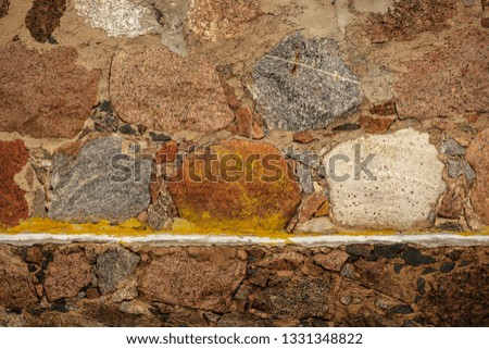 old brick wall in countryside. background texture