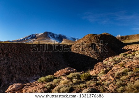 Beautiful scenario in the Atacama Desert, northern Chile, South America.