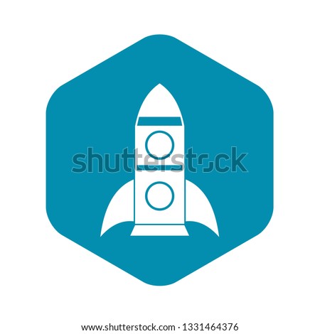 Rocket icon in simple style for any design