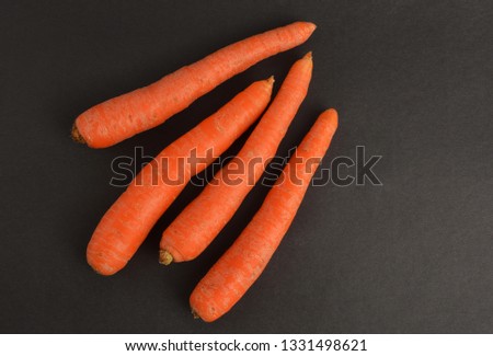 Carrots on black