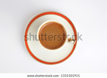 Turkish coffee on white background