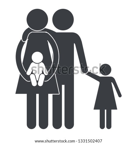 family pictogram cartoon