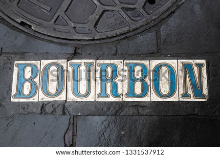 Bourbon street sign