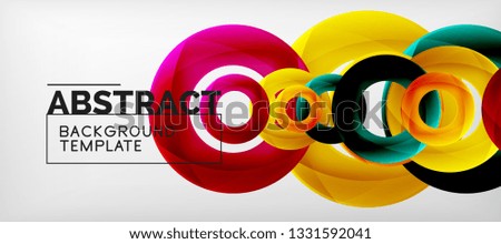 Vector circles abstract background, vector illustration