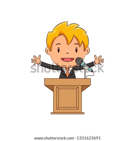Kid podium speech