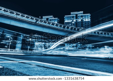 Urban roads and blurred lights

