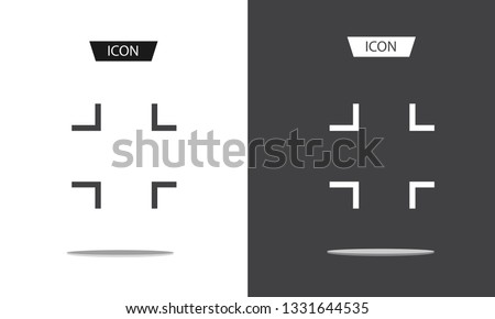 exit full screen icon vector isolated on white background.