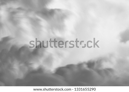 Abstract black and white clouds and sky for texture background.