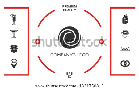 Logotype - two spirals in a circle - a flower bud, camera aperture - a symbol of interaction, growth, development, enlightenment, beauty and wisdom.