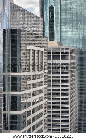 Glass and Steel Skyscrapers in Downtown Houston, Texas(Release Information: Editorial Use Only. Use of this image in advertising or for promotional purposes is prohibited.)