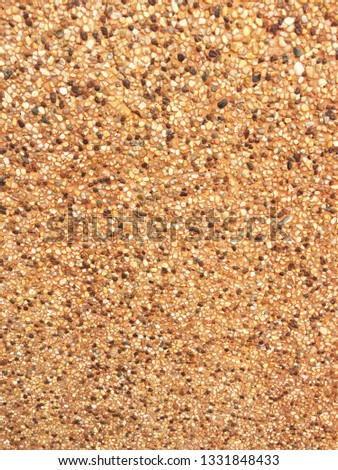 Washed sand texture and background.Little pebble wash texture of floor. rough texture surface of exposed aggregate finish, Ground stone washed floor, made of small sand stone.