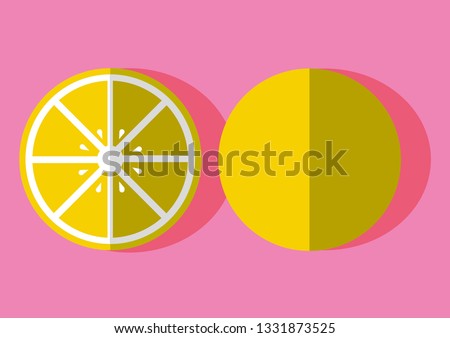 colorful lemon illustration single