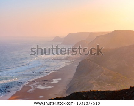 Algarve cliffs at dawn