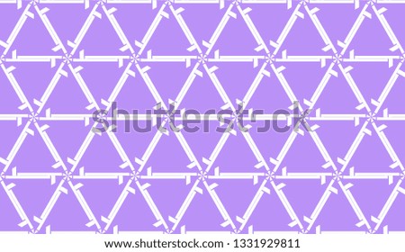 Vector illustration with modern decorative pattern in triangles style. Illusion curved line. For interior wallpaper, smart design, fashion print.
