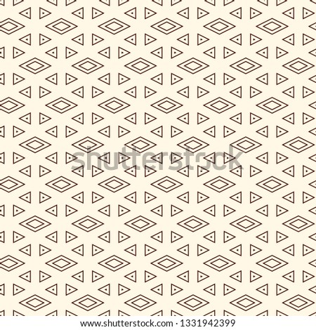 Contemporary geometric pattern. Repeated triangles ornament. Modern geo abstract background. Seamless surface design. Mosaic wallpaper. Digital paper, textile print. Vector illustration