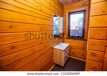 sink in a wooden house