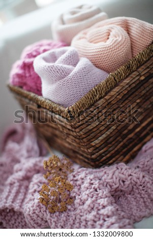 Knitted sweater in the decor