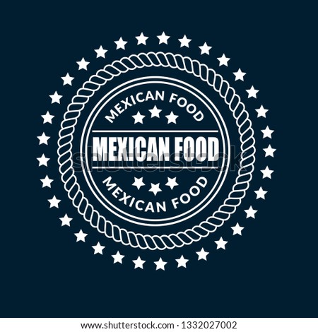 mexican food vintage stamp, 