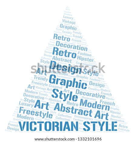 Victorian Style word cloud.