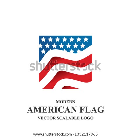 American Flag Logo Icon