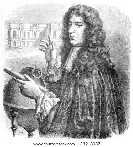 Giovanni Domenico Cassini, an Italian-French mathematician, astronomer, engineer, and astrologer, vintage engraved illustration. Le Magasin Pittoresque - 1874