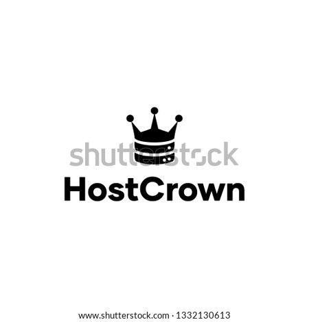 Simple Host Crown Logo Design Template