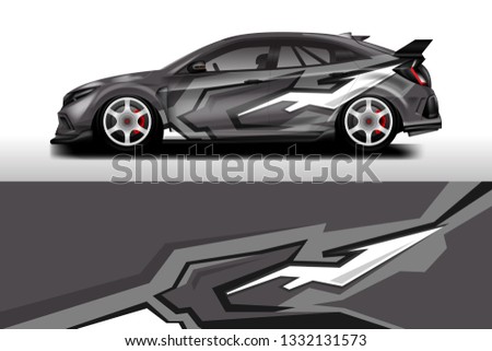 Wrap car racing designs vector . Background designs decal 