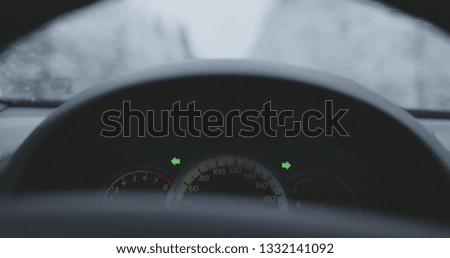 dashboard speedometers in the car with backlight