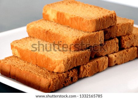 Rusk Bread Pyramid   Royalty-Free Stock Photo #1332165785