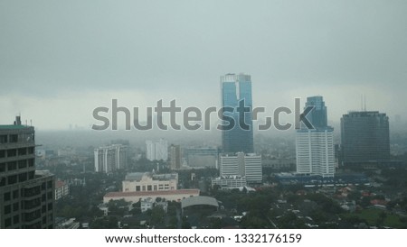 evening sunset view in Jakarta