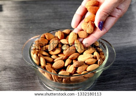 Healthy Almond Seeds Royalty-Free Stock Photo #1332180113