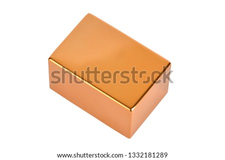 Gold bar with clipping path