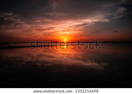 Sunset Reflection Landscape