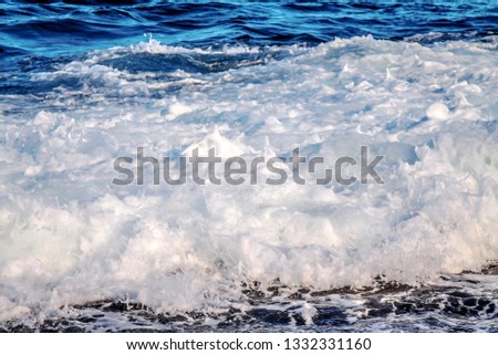Sea waves as background
