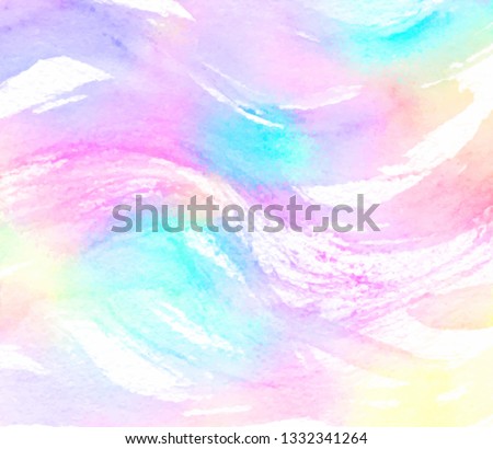 Colorful bright watercolor wave hand drawn canvas for banner, cover, wallpaper, card, art poster. Abstract paper texture liquid magic line wet illustration