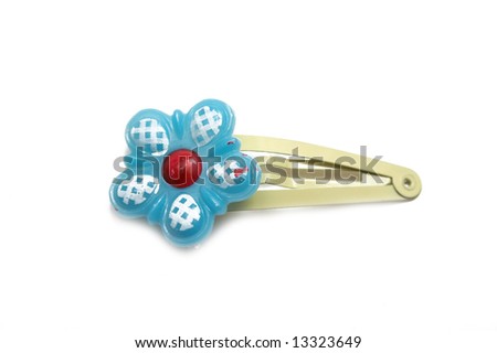 hair-pin on the white isolated background Royalty-Free Stock Photo #13323649