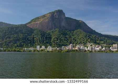 The beautiful Rodrigo de Freitas Lagoon in Rio de Janeiro, Brazil