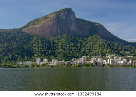 The beautiful Rodrigo de Freitas Lagoon in Rio de Janeiro, Brazil