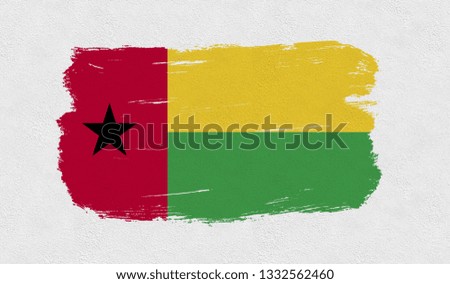  Guinea Biisau  flag on the wall.