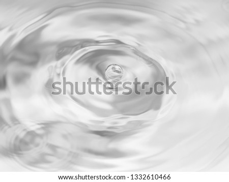 A water drop black and white background