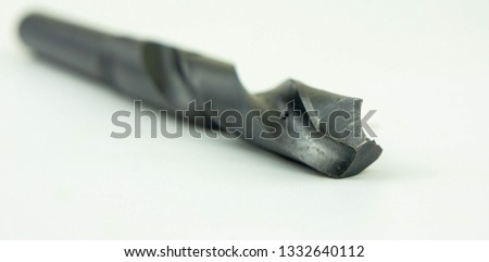 High speed steel drill bit. Engineering cutting tool known as drill bit.