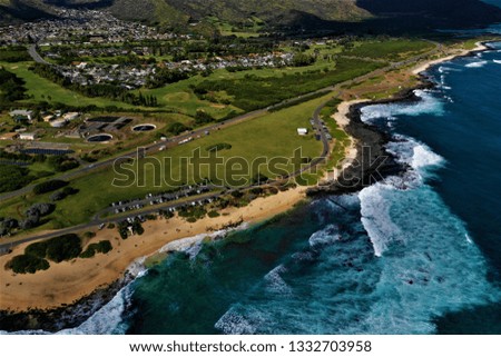 Oahu (Hawaii) from above