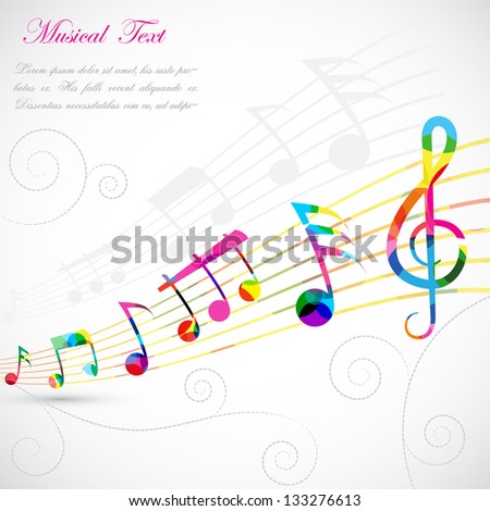 easy to edit vector illustration of colorful music design for background