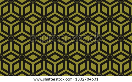 Yellow tones. Geometric design seamless pattern. Vector illustration