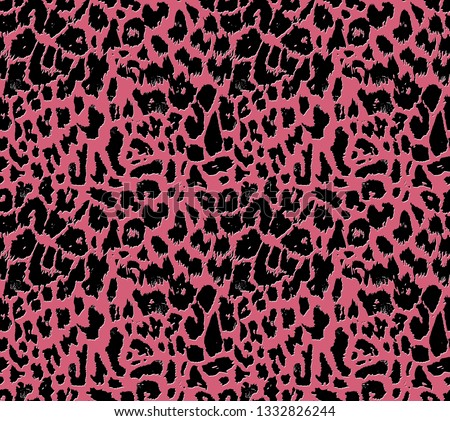 black leopard pattern with on pink background