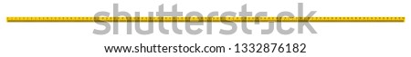 Measure Tape ruler metric measurement. 100 centimeters metric vector ruler with yellow and black color. School equipment Royalty-Free Stock Photo #1332876182